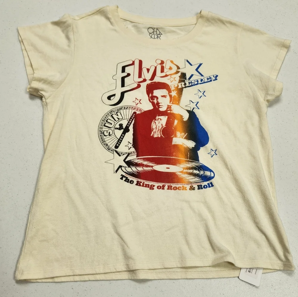 Chaser Brand - Elvis Presley Graphic T-Shirt - Almond. Mannequin Worn Only. - Picture 7 of 16